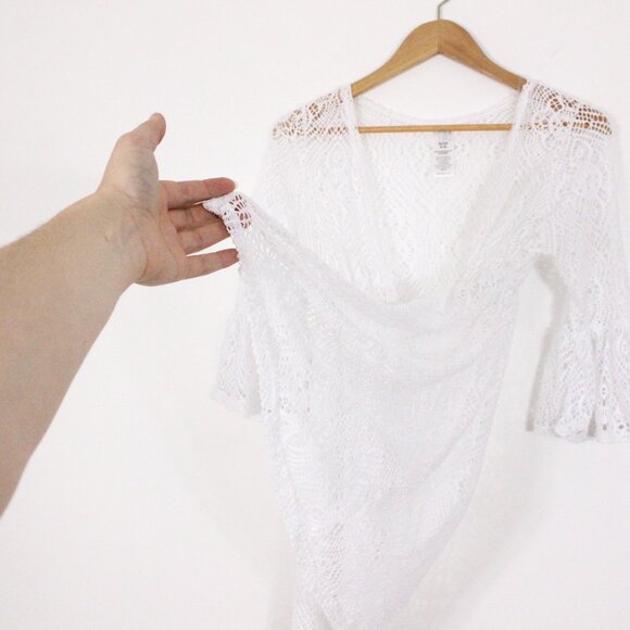 *TIME AND TRU White Beach Cover Up - Picture 6 of 7